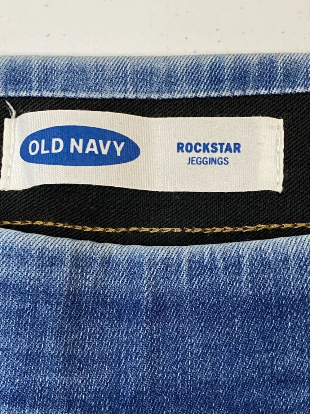 Old Navy Rockstar Jeggings Womens 12 Blue Stretch Pull On Skinny Jeans - Picture 9 of 10